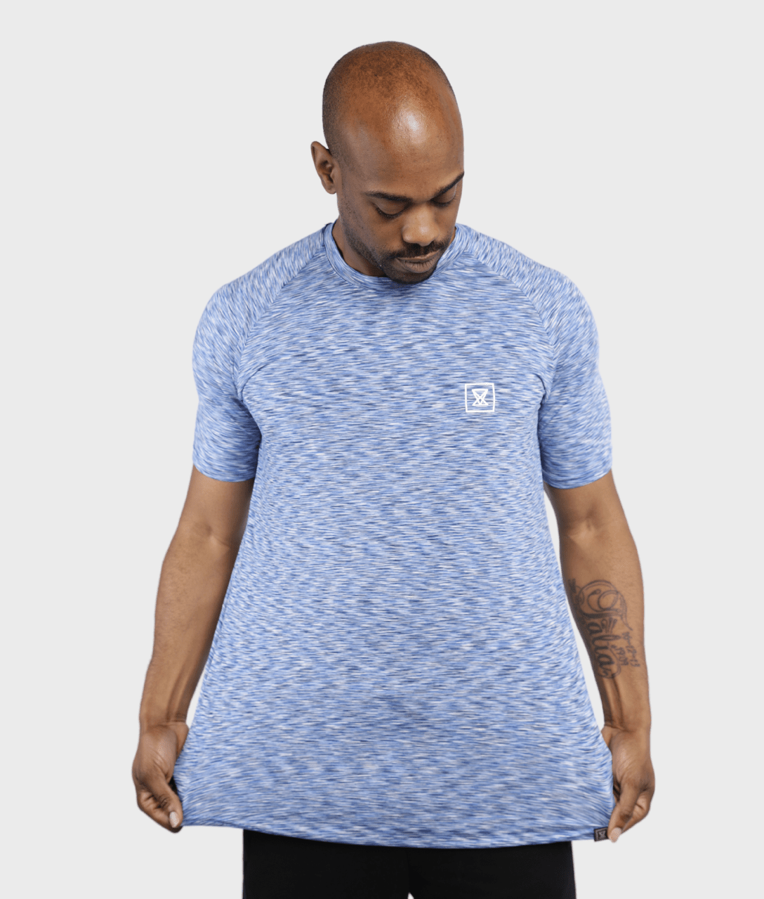 Elite T-Shirt [Blue/White Fuzion] - VXS GYM WEAR