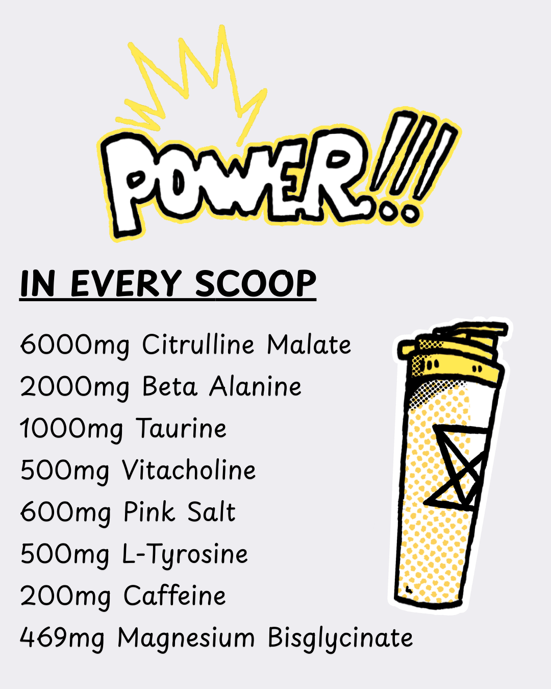 POWER!!! Pre - Workout - VXS GYM WEAR