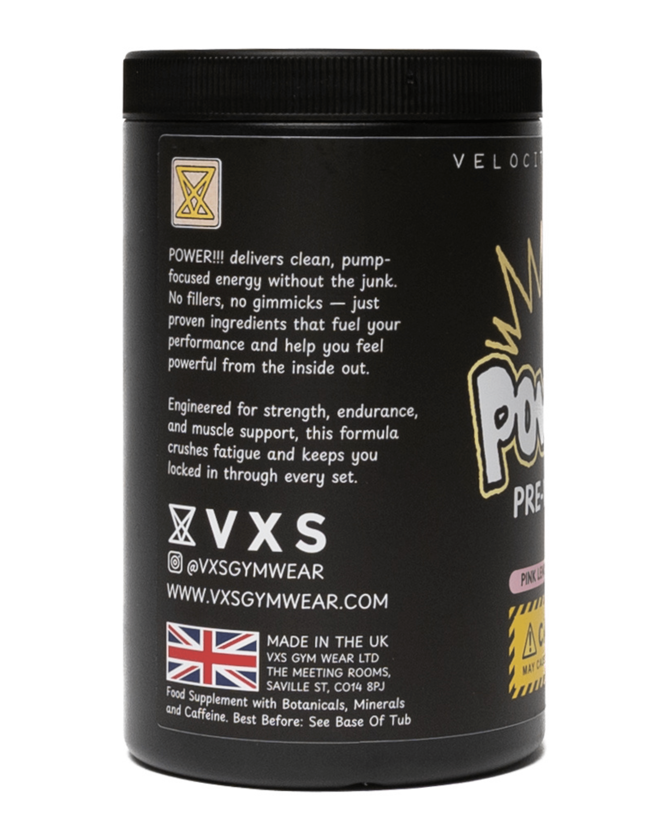 POWER!!! Pre - Workout - VXS GYM WEAR