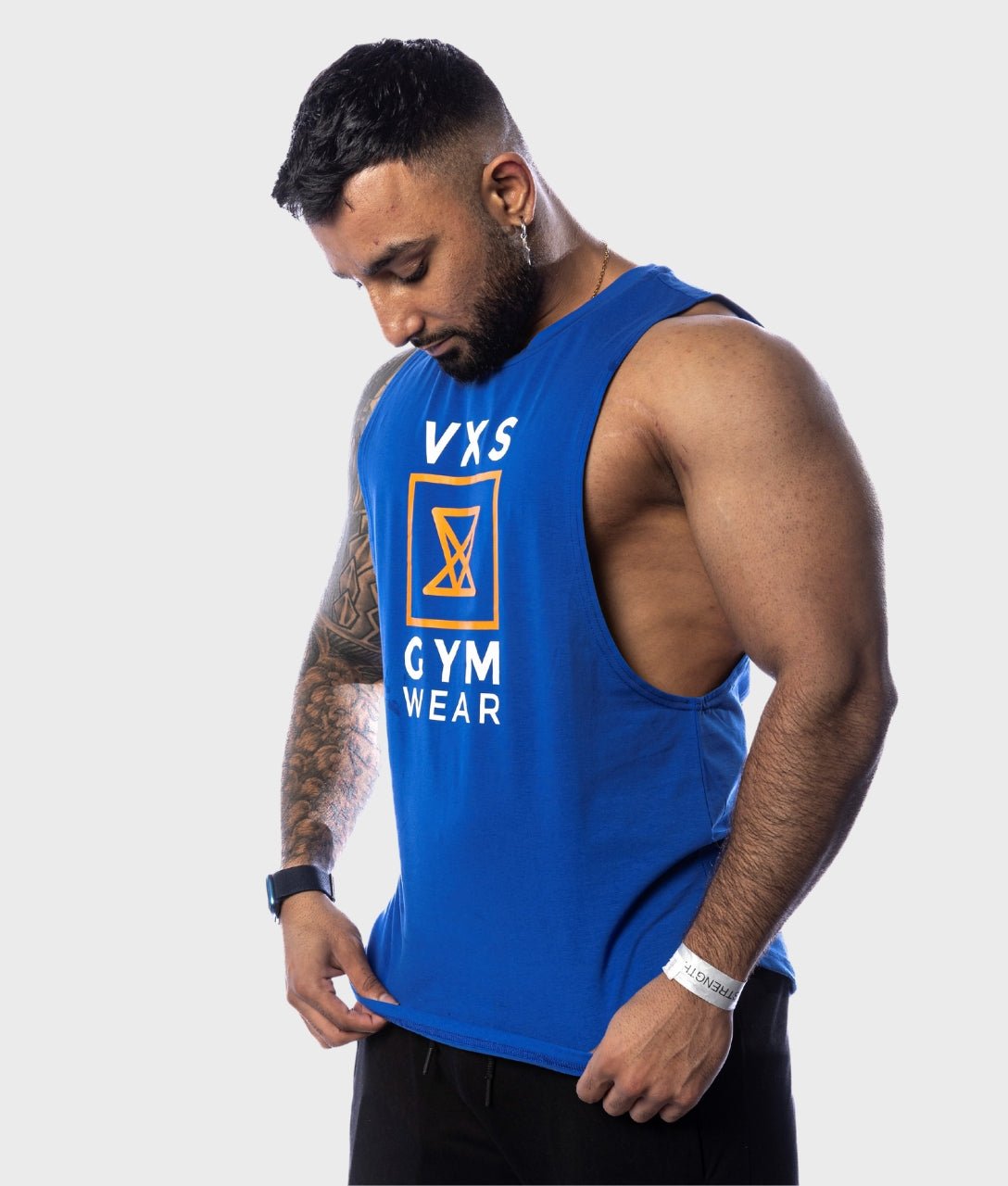 LOGO Sleeveless [Blue] - VXS GYM WEAR