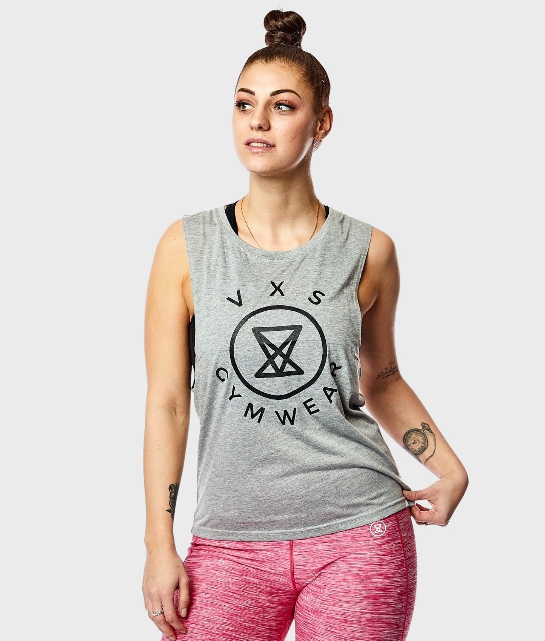 Logo Sleeveless [Grey] - VXS GYM WEAR